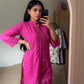 Shocking Pink 1 Pc Chikankari Kurta