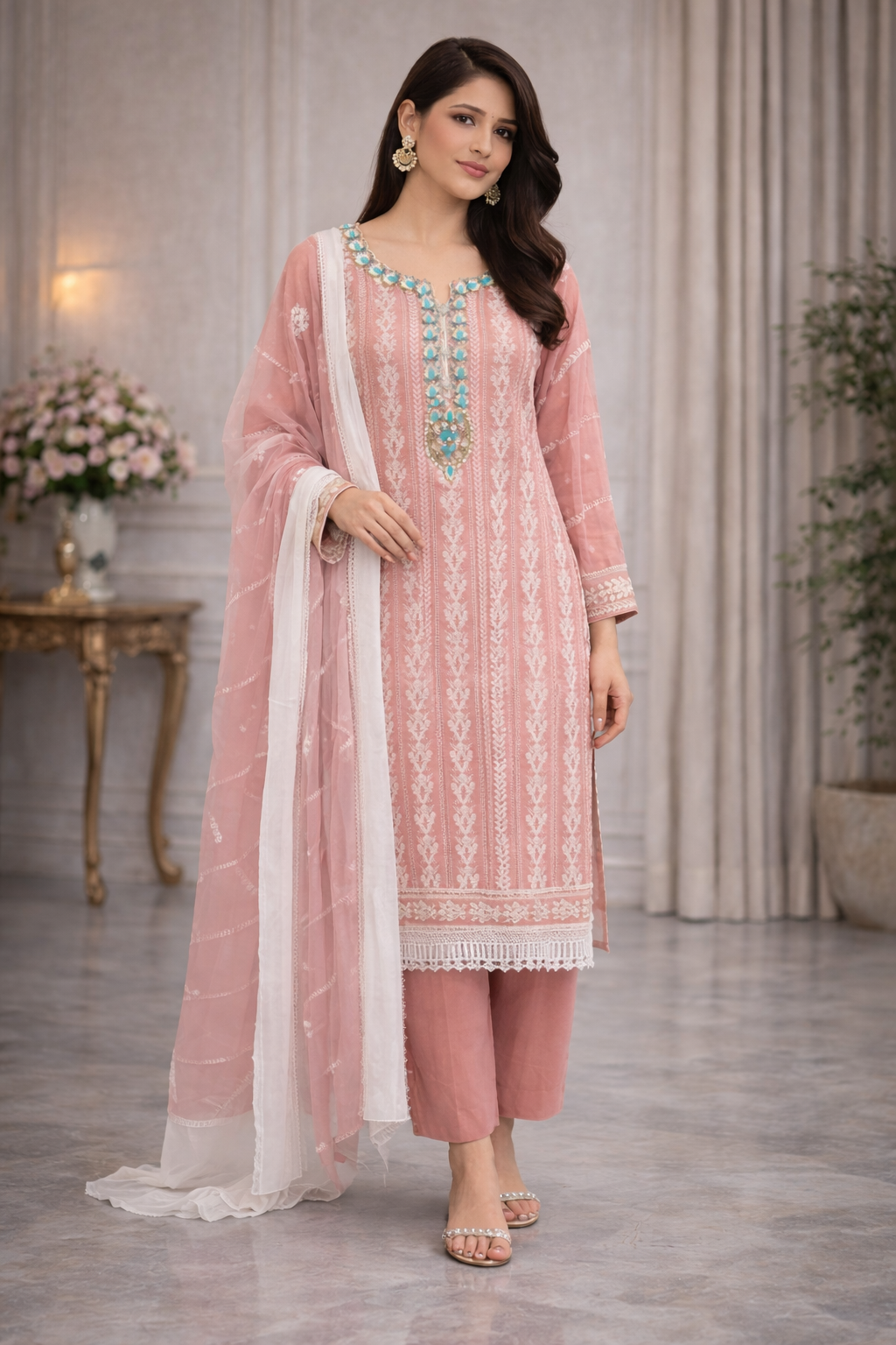 Pink - Thread Work Outfit - ELRR132