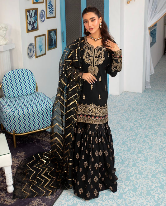Black cotton Gharara