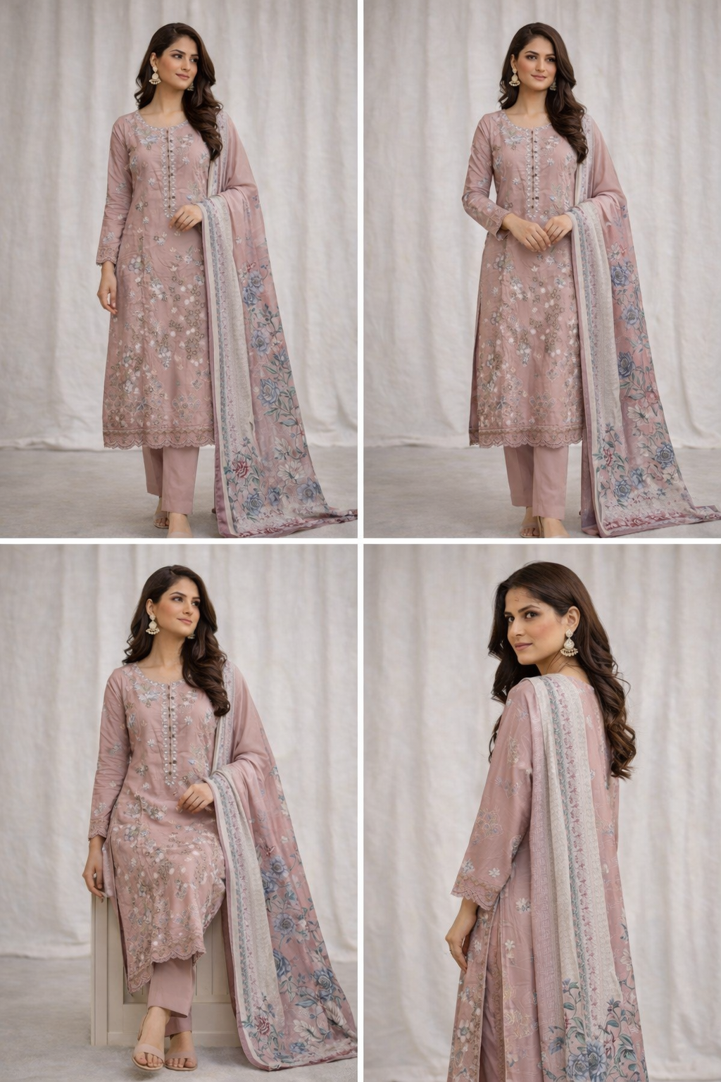 Tawakkal Designer pink outfit (EL04T) Eid wear