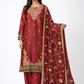 Tawakkal designer outfit- red (ELAJ01) plus size