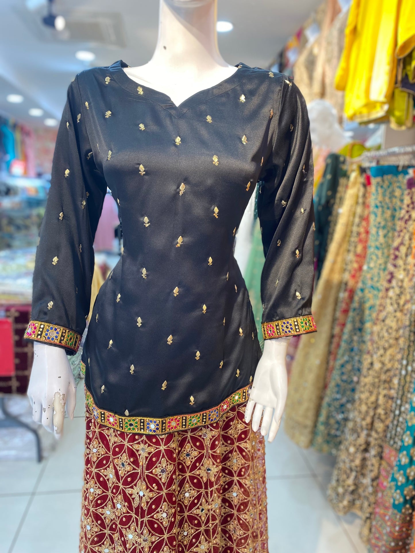 Silk Embroidered Kurtis in Various Colors - ELMWSE001