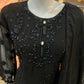 Black Formal Wear Outfit with Bead and Thread Work - ELRR124