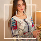 Cream 3pc outfit with print work