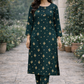 Satin Silk 2 piece outfit Bottle Green