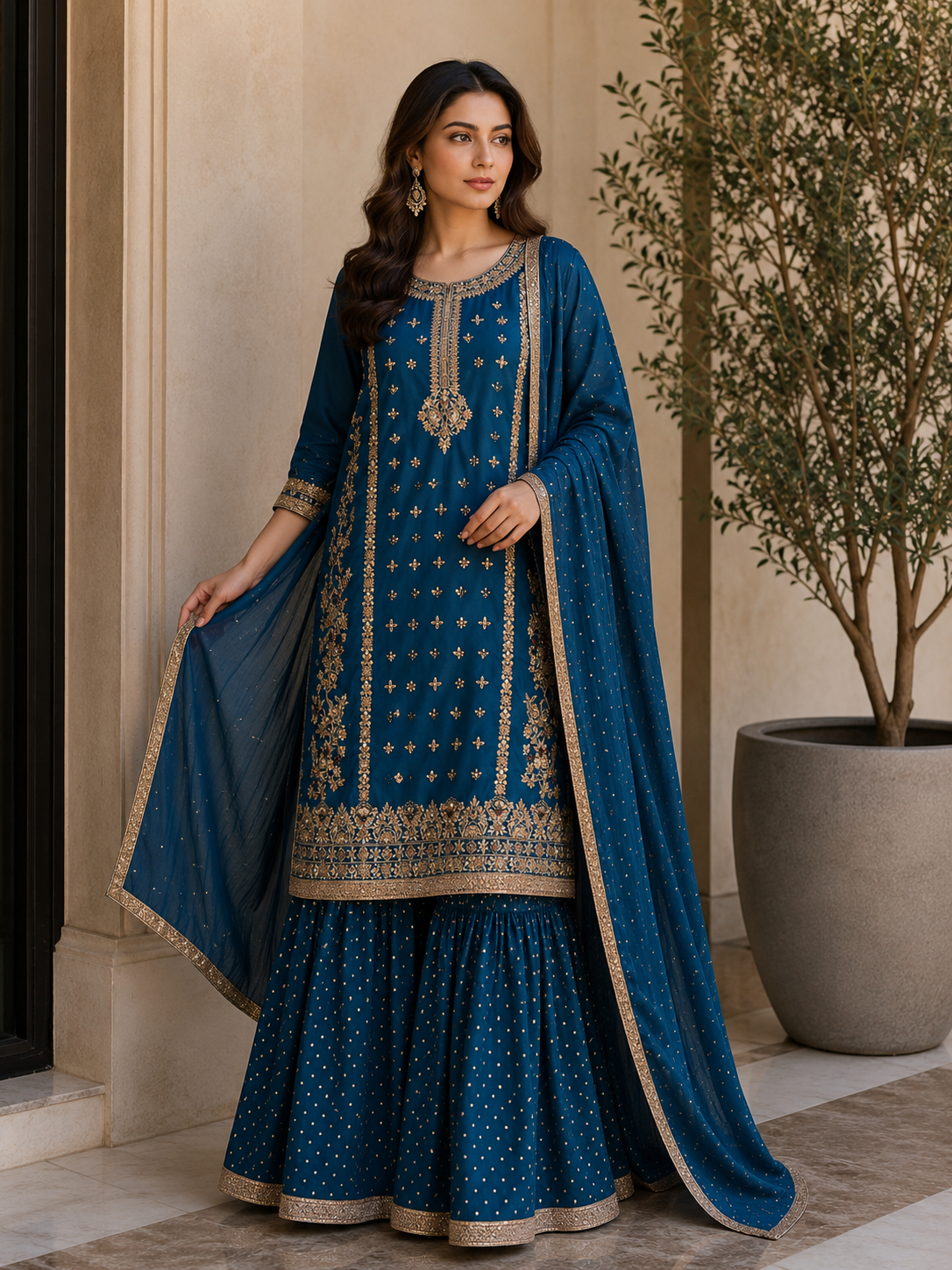 Teal Party wear- EL2PS