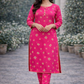 2 Piece Satin Silk Outfit Pink Lady