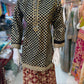 Black Embroidered Kurti with Collar Look