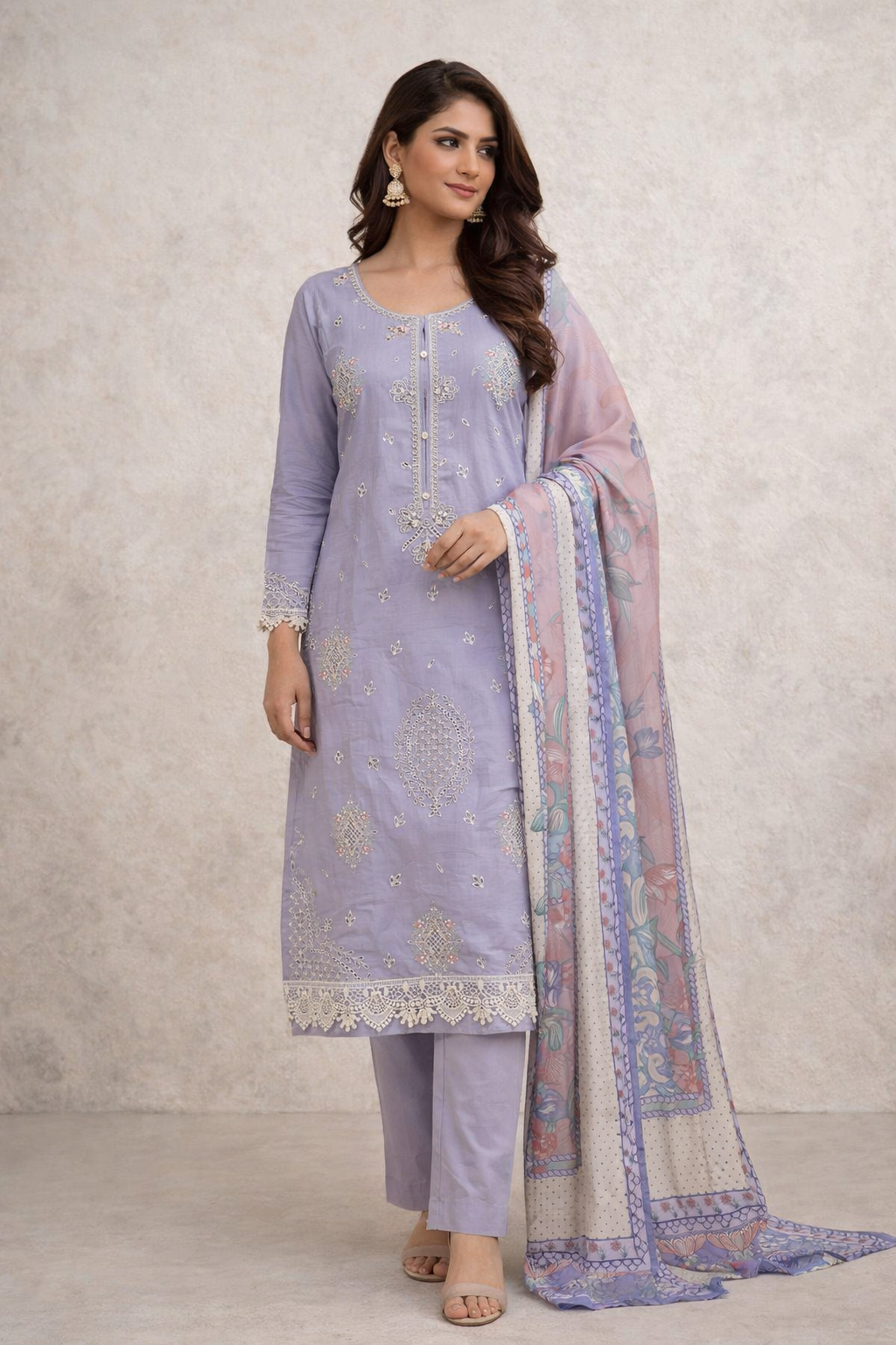 Tawakkal Designer Lilac outfit (EL01T) Eid wear