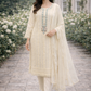 Off White - Thread Work Eid Outfit - ELRR133