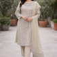 Grey Embellished Formal Wear