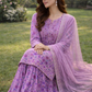Purple Gharara outfit: Floral Reverie (EL0PG)