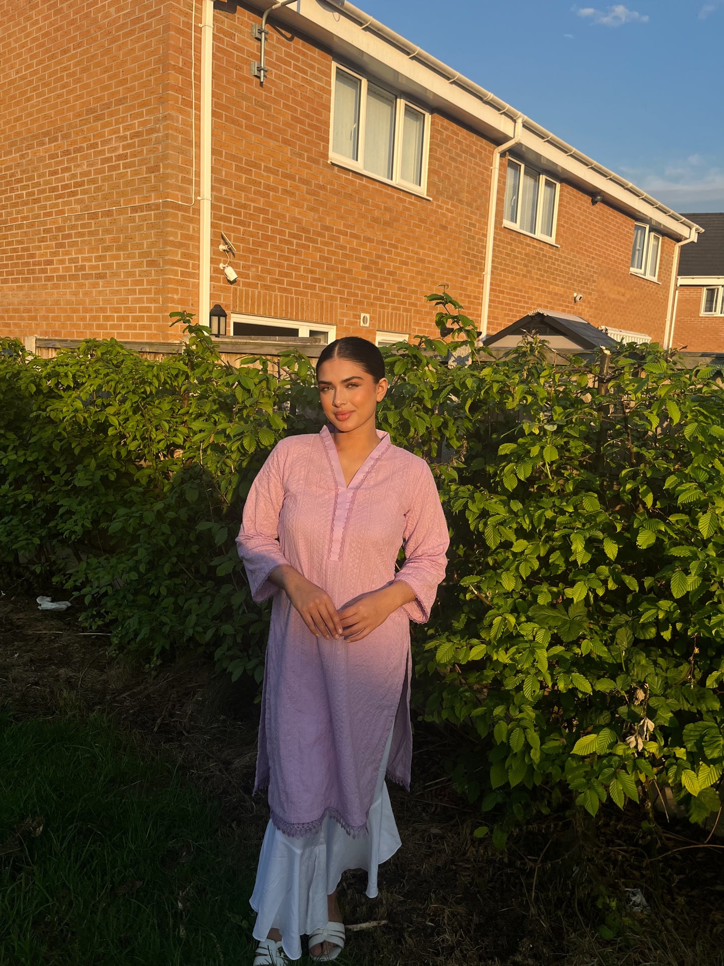 Lilac 1 Pc Chikankari Kurta