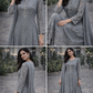 Grey Long Maxi Dress - ELRR032