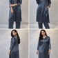 2 pieces velvet suit in grey colour |  ELWC-006 Womenswear asian clothing
