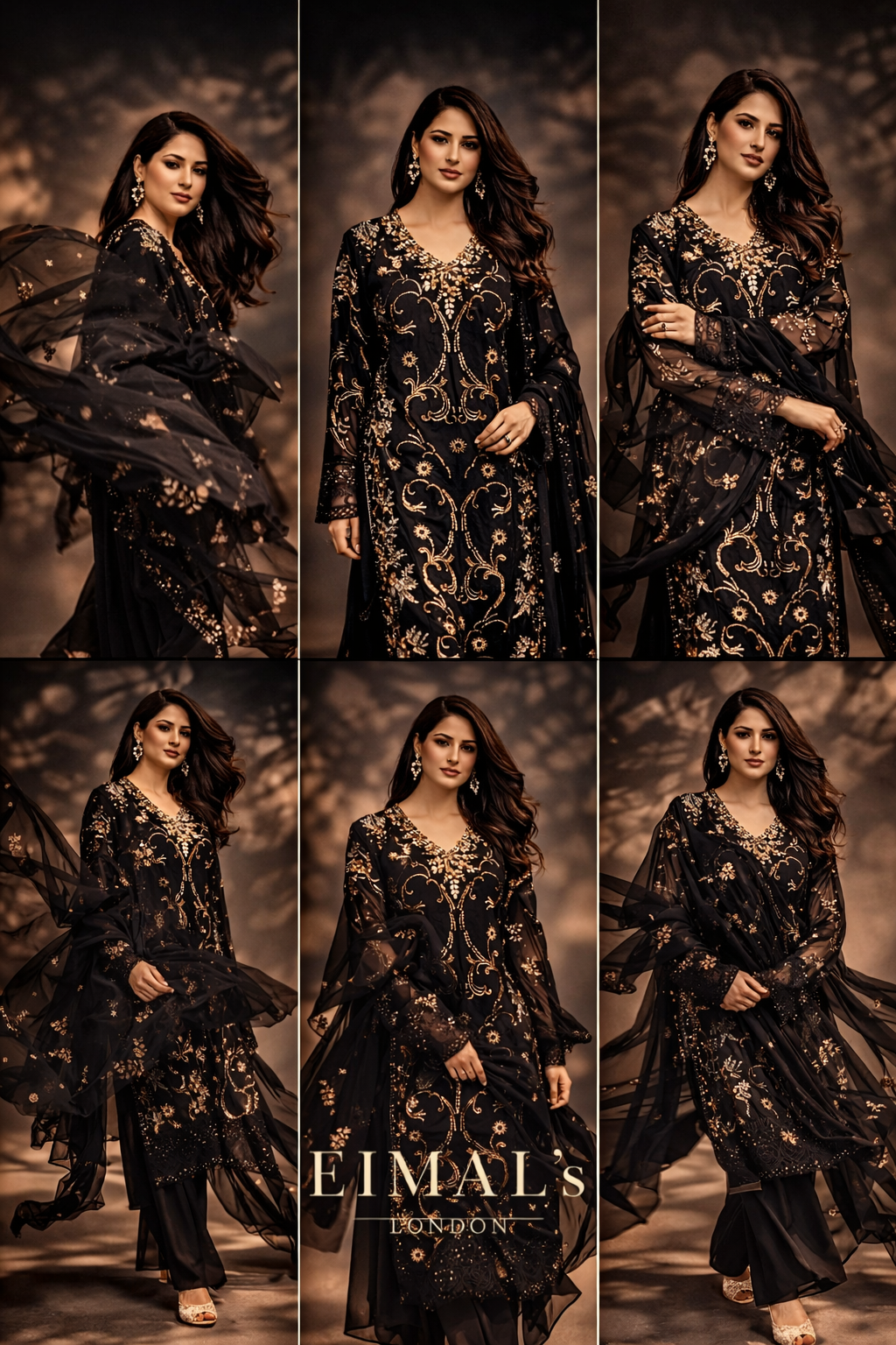 Meher-e- siyaah: Black Beaded outfit- ELBB02