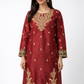 Tawakkal designer outfit- red (ELAJ01) plus size
