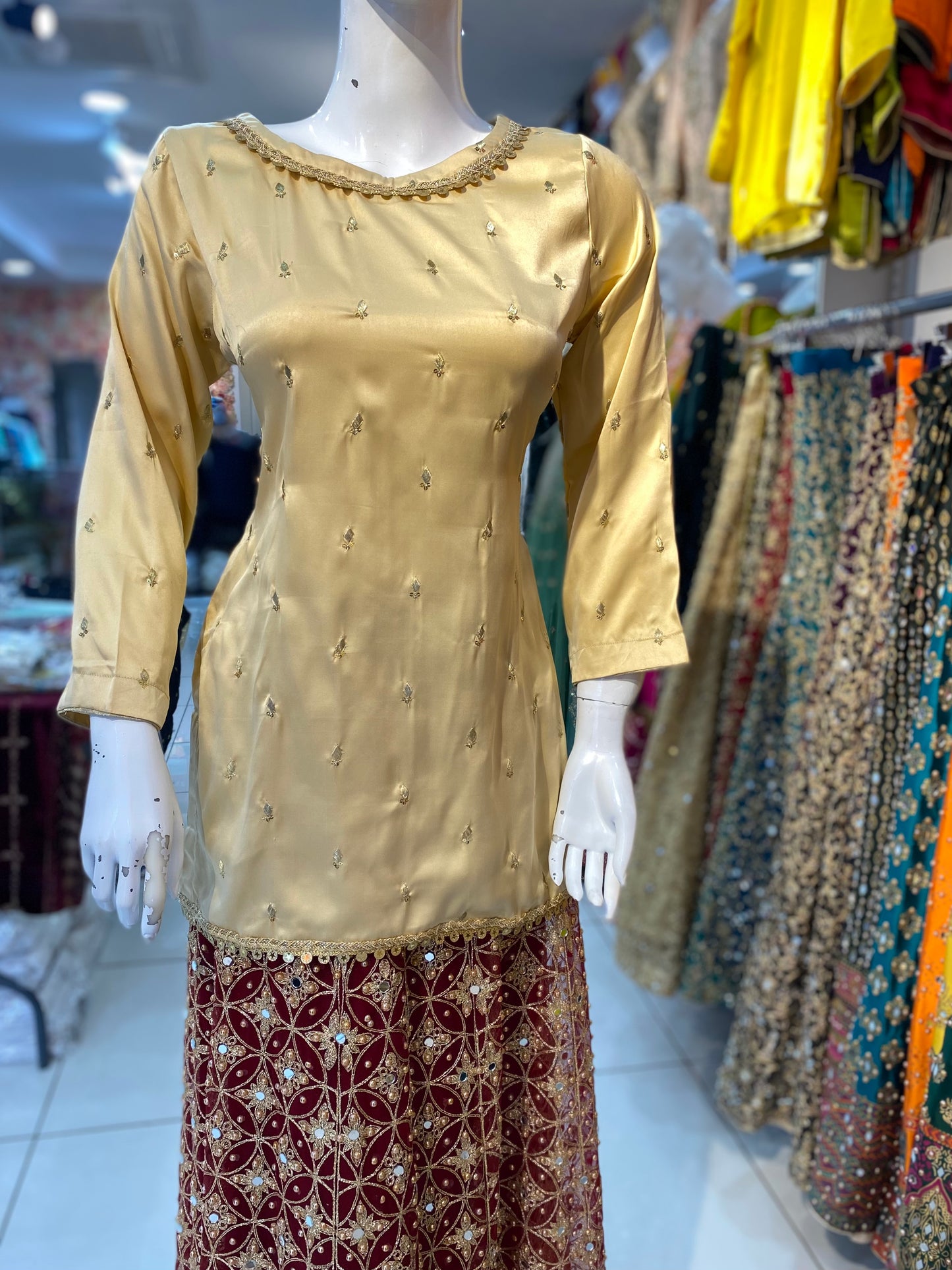 Silk Embroidered Kurtis in Various Colors - ELMWSE001