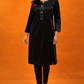 ELWC-003 Women's Velvet Two-Piece Winter Suit in Black -  Comfort wear