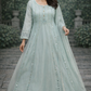 Light Aqua Mirror Work Outfit - ELRR130