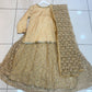 Golden lehnga outfit