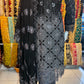 Black heavy bead work chiffon 3 pcs. ELEW-01