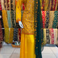 Yellow Mehndi Outfit Formal Wear - ELRR120
