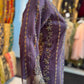 Purple Plazzo Style Outfit with Fully embellished Bead work and stone work Net Shirt and Dupatta