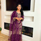 ShaPosh Gharara purple suit