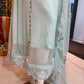 Light Aqua Mirror Work Outfit - ELRR130