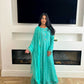 Aqua Green Maxi Dress - Long Length Women's Dress for Casual Wear
