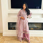 Mariam's original ;Lilac 3 Pc Formal Wear with Highly Embellished Bead Work and Thread Work
