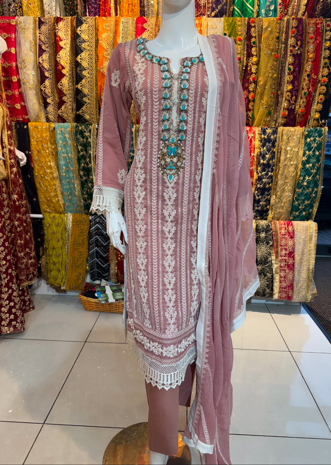 Pink - Thread Work Outfit - ELRR132