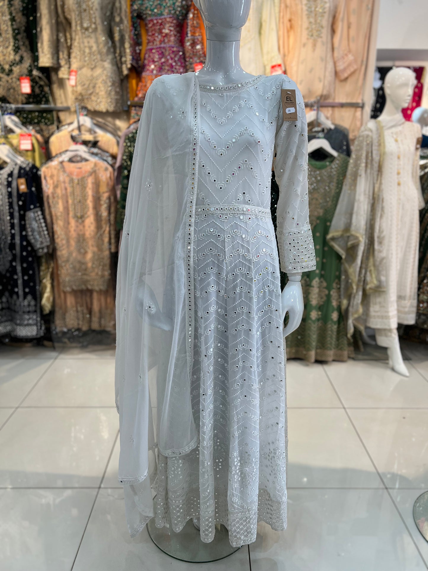 Lightweight Artificial Mirror White Maxi - 3 Pc - ELRR062