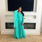 Aqua Green Maxi Dress - Long Length Women's Dress for Casual Wear