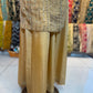 Heavily beaded Beige shirt with plazo style trousers - ELRR135