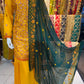 Yellow Mehndi Outfit Formal Wear - ELRR120