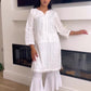 White Chikankari 1 pc Kurta