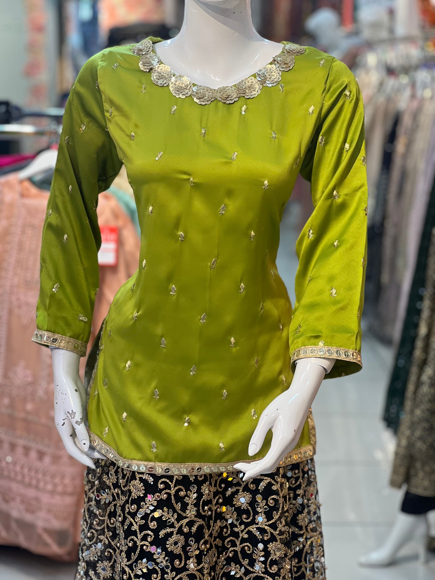 Silk Embroidered Kurtis in Various Colors - ELMWSE001