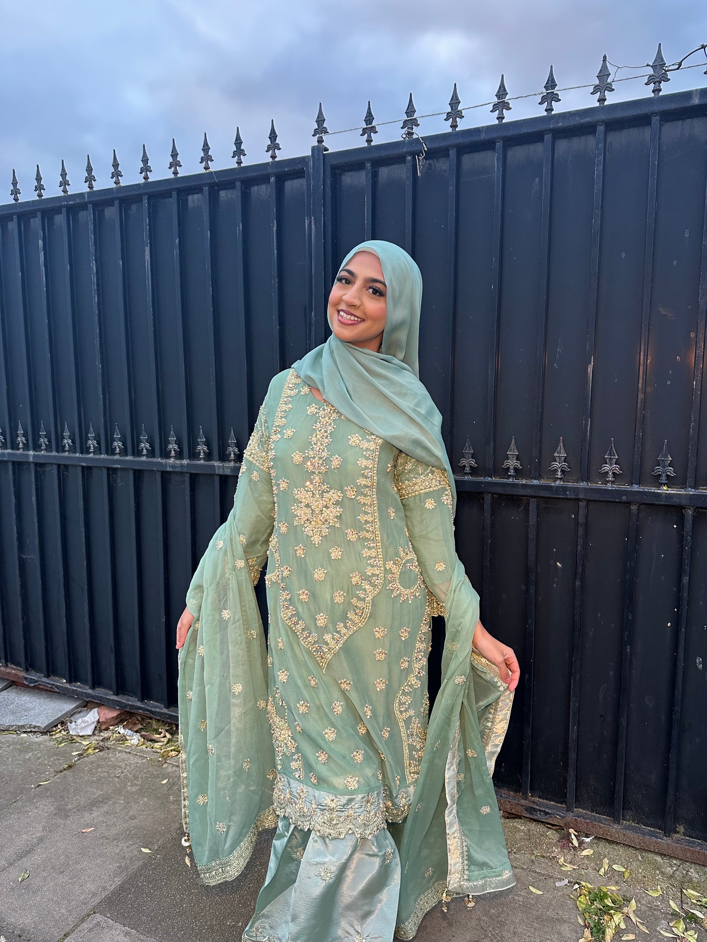 Green Eid Outfit ELEID004