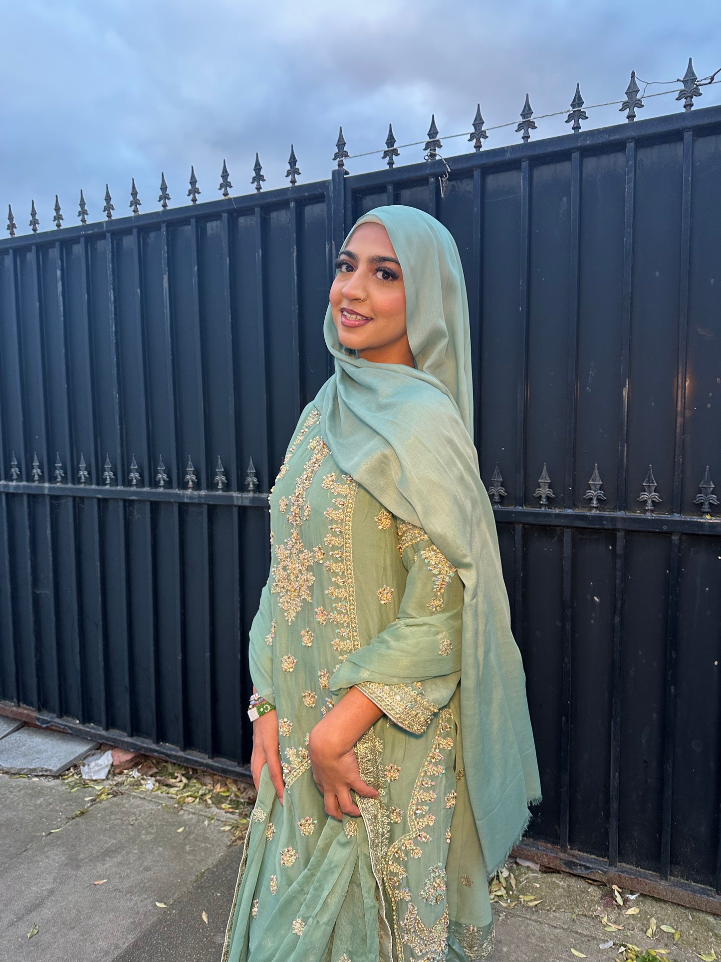 Green Eid Outfit ELEID004