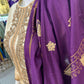 Magenta Cream Thread Work Casual wear - ELRR009