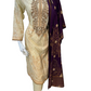 Magenta Cream Thread Work Casual wear - ELRR009