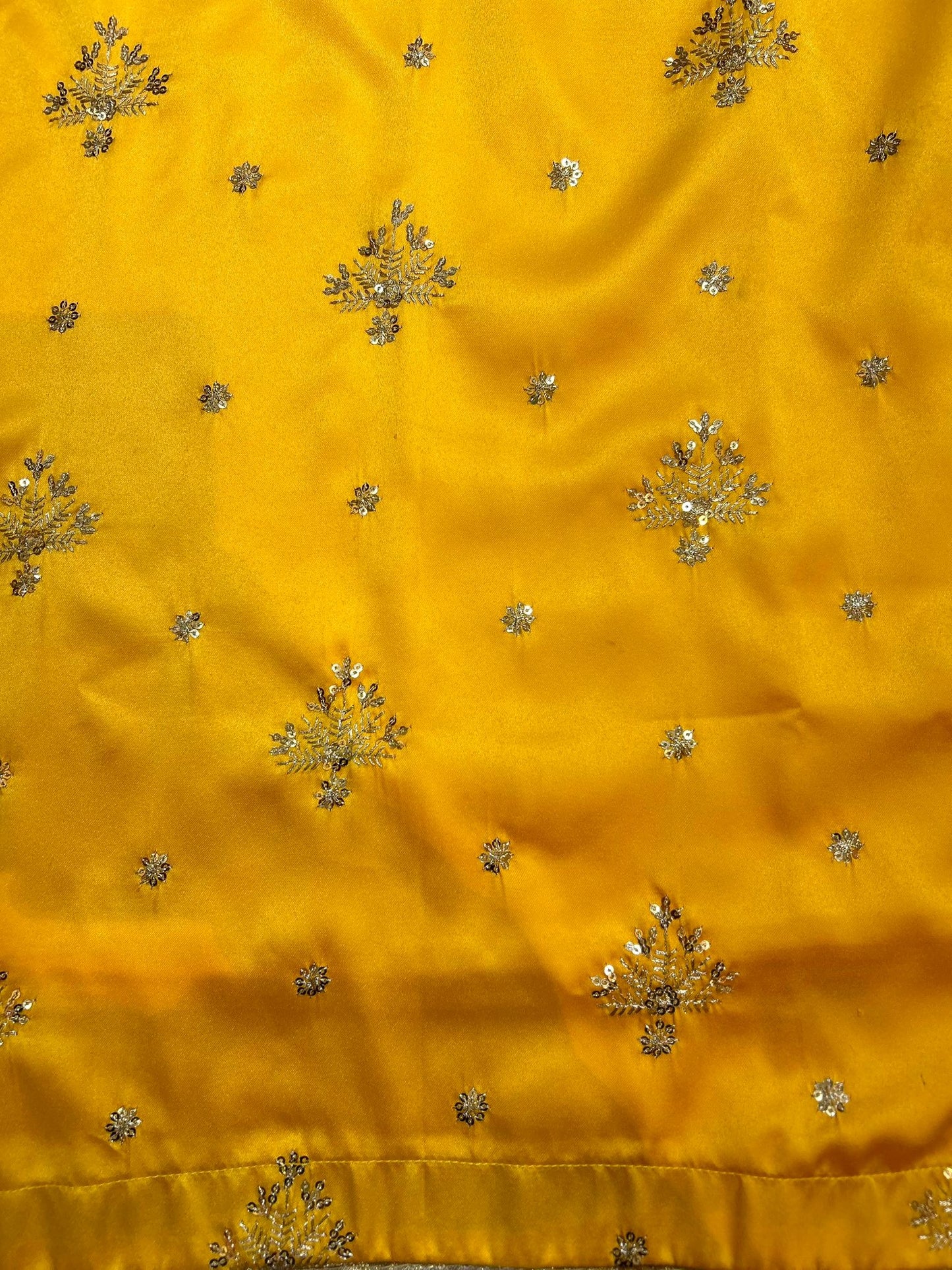 Yellow Satin Silk 2 Pc Formal Wear - ELRR011