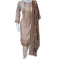 Brown Thread-Work Neckline Casual Wear - ELRR018