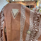 Brown Thread-Work Neckline Casual Wear - ELRR018