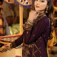 Asim Jofa Purple and Golden Original Pakistani Designer - 3 Piece - ELAJ004