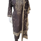 Grey and Golden Thread Work Casual Wear - ELRR015