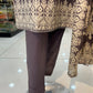 Grey and Golden Thread Work Casual Wear - ELRR015