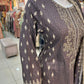 Grey and Golden Thread Work Casual Wear - ELRR015